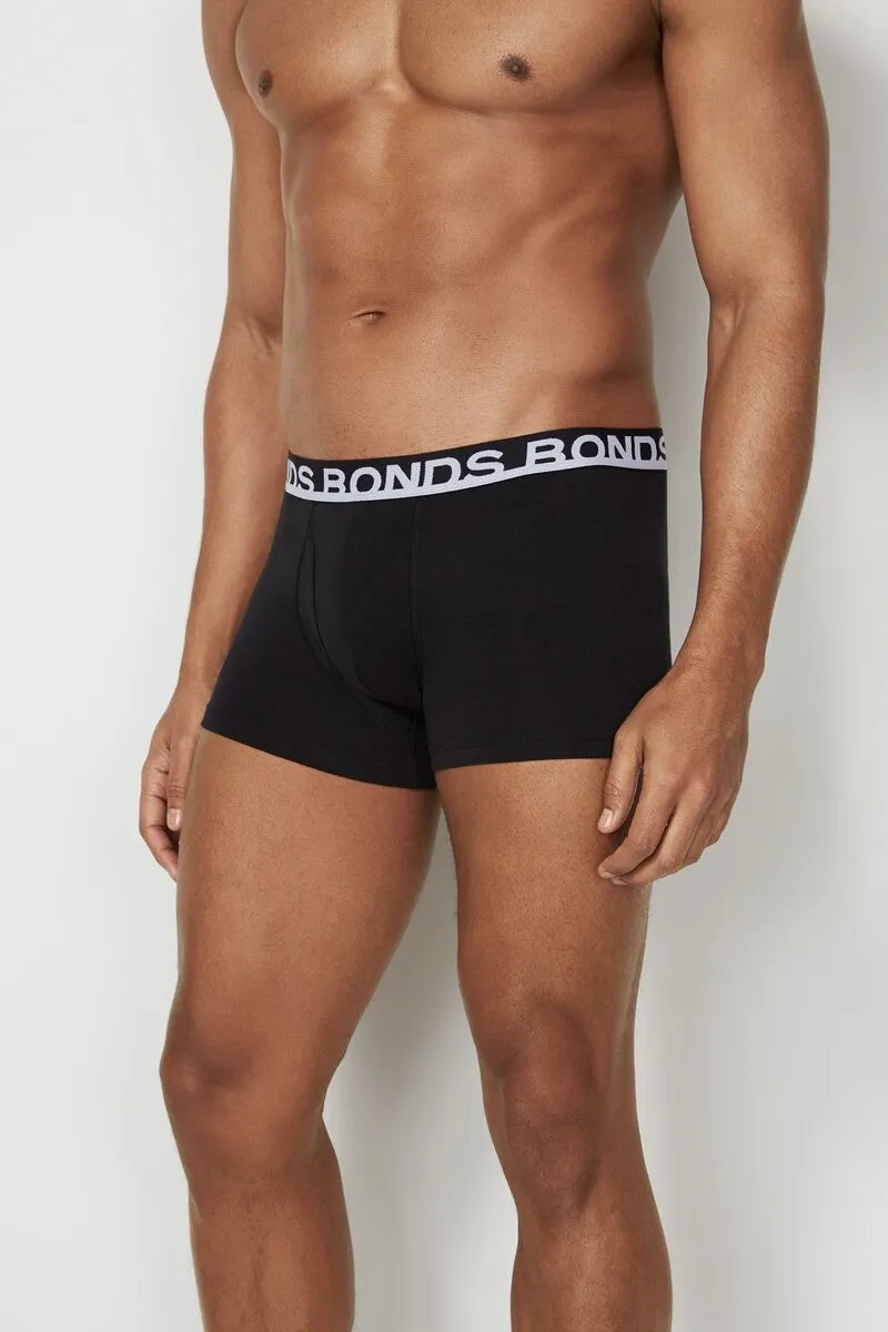 15 X Bonds Mens Everyday Trunks Underwear Black / Navy / Blue