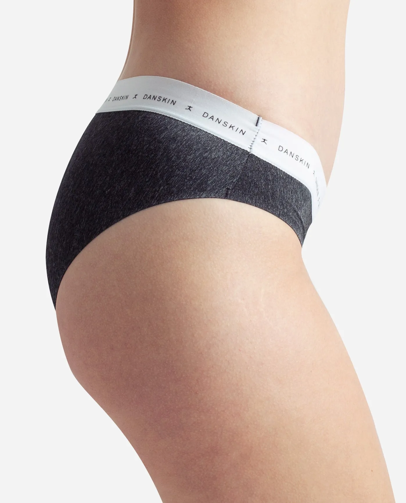 5-Pack Bonded Hipster Underwear With Danskin Logo Waistband