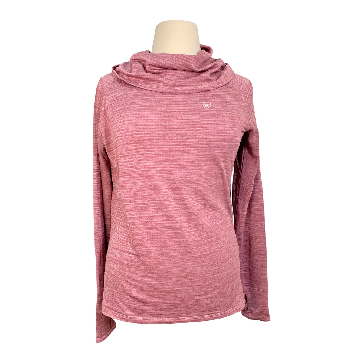 Ariat 'Gridwork' Cowl Neck Baselayer in Dusty Rose - Women's XL