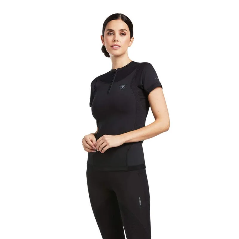 Ariat Ladies Ascent Crew Short Sleeved Baselayer Black