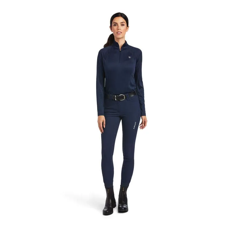 Ariat Ladies Sunstopper 2.0 1/4 Zip Baselayer Navy