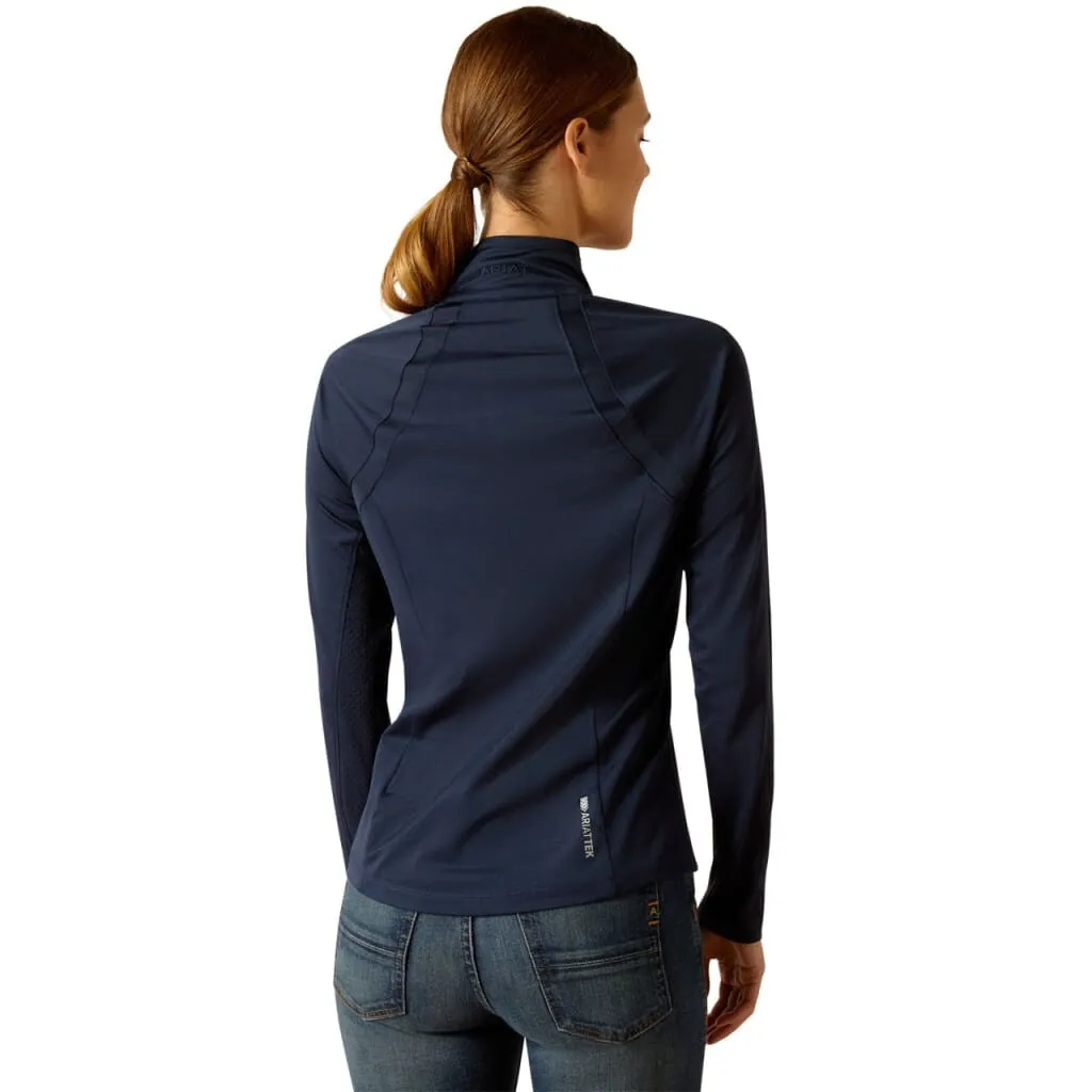 Ariat Ladies Sunstopper 3.0 1/4 Zip Baselayer Navy