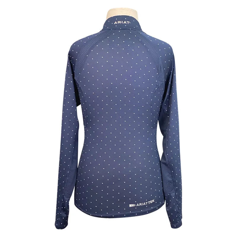 Ariat 'Sunstopper 2.0' Print Baselayer in Navy/Polka Dot - Children's Small