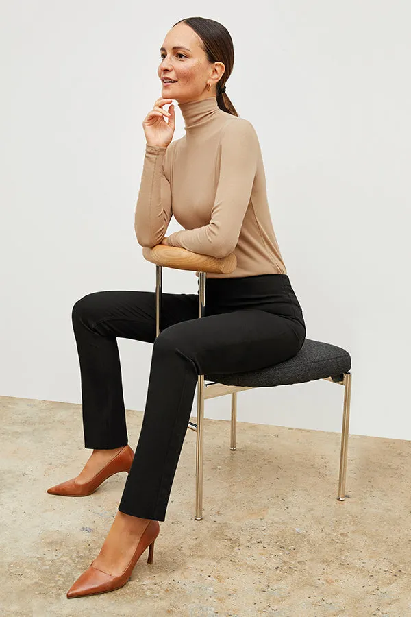 Axam Turtleneck - Ribbed Pima Cotton :: Camel