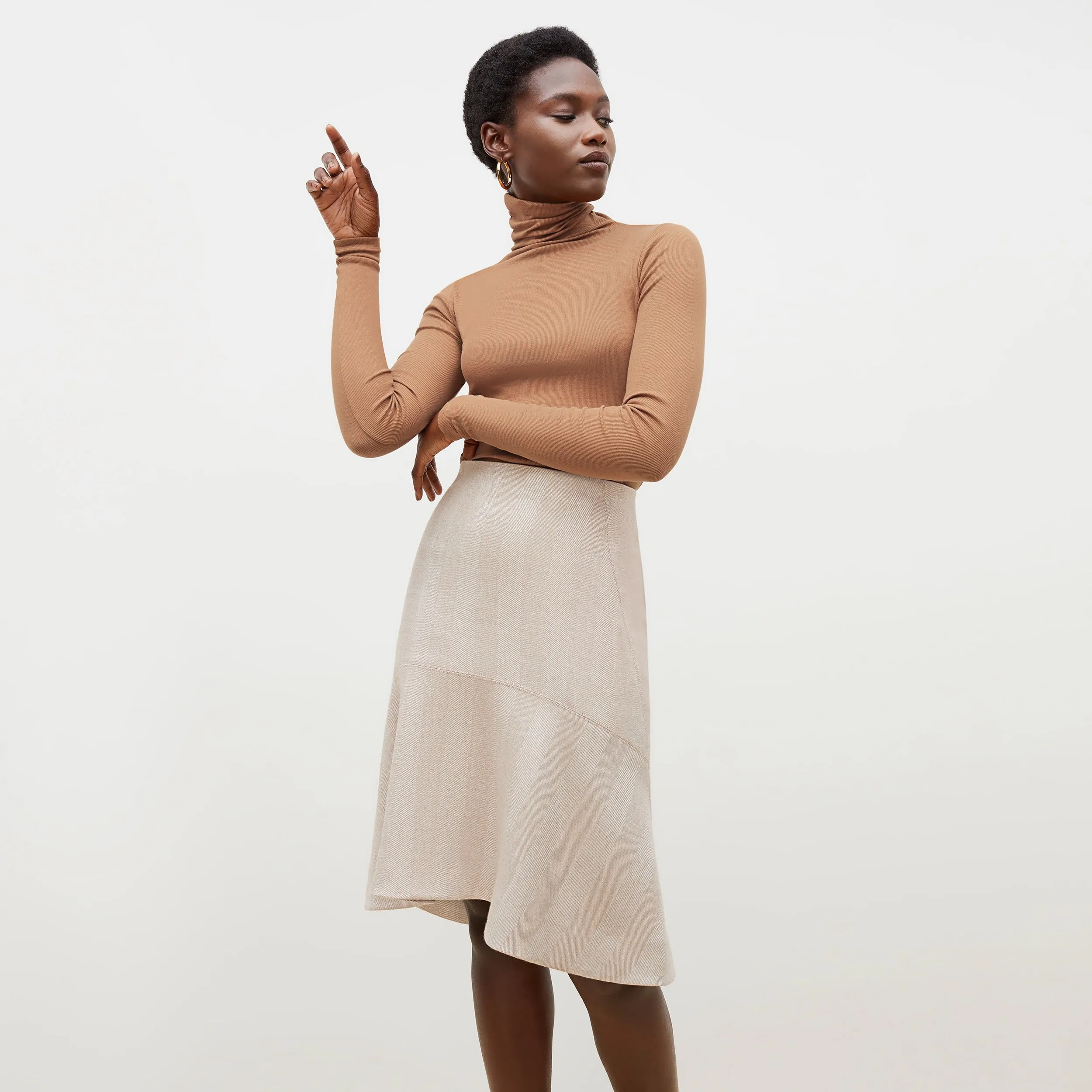 Axam Turtleneck - Ribbed Pima Cotton :: Camel