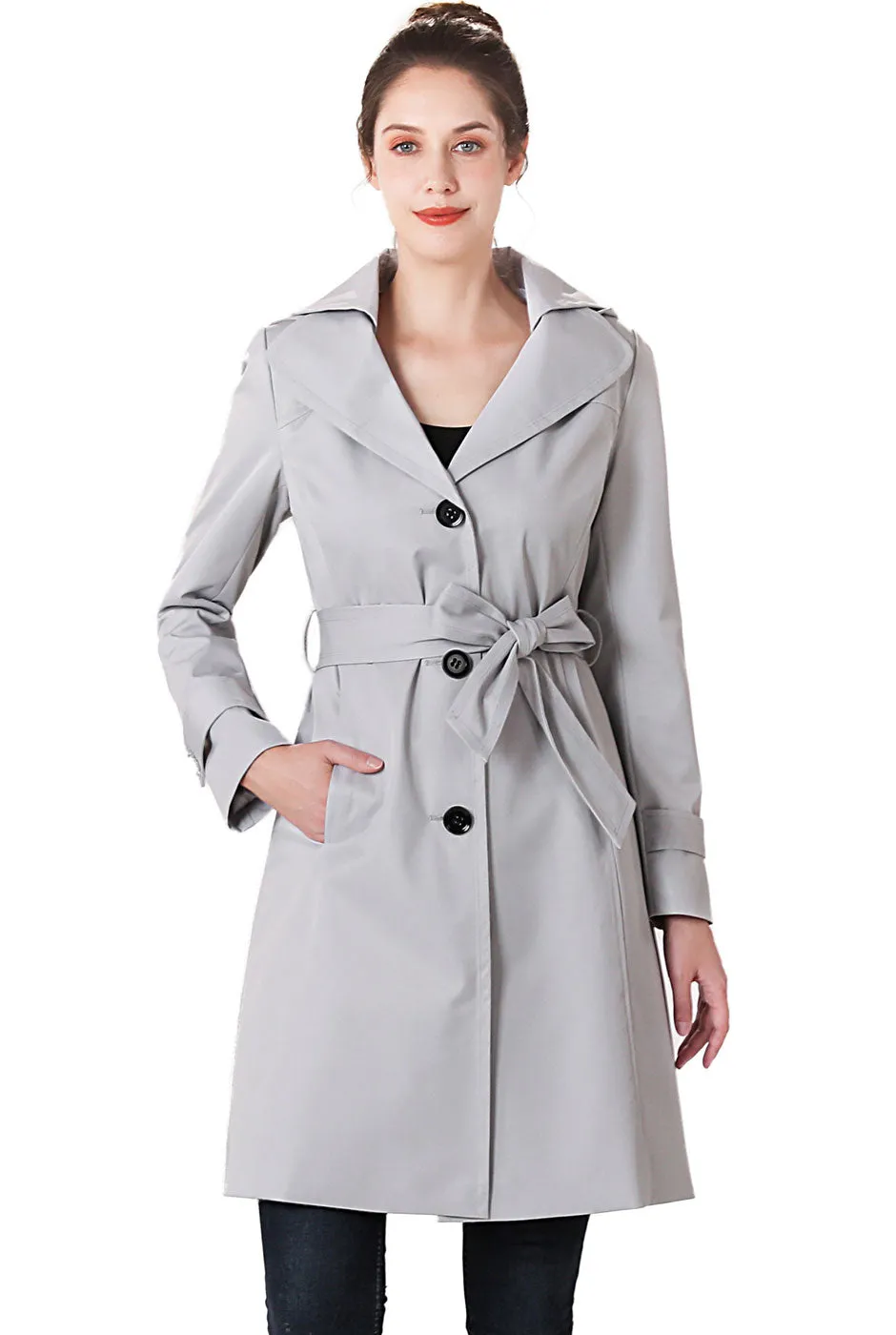 BGSD Women Eva Waterproof Hooded Trench Coat