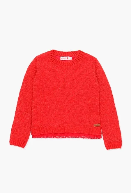 Boboli Pullover - Tomato Red