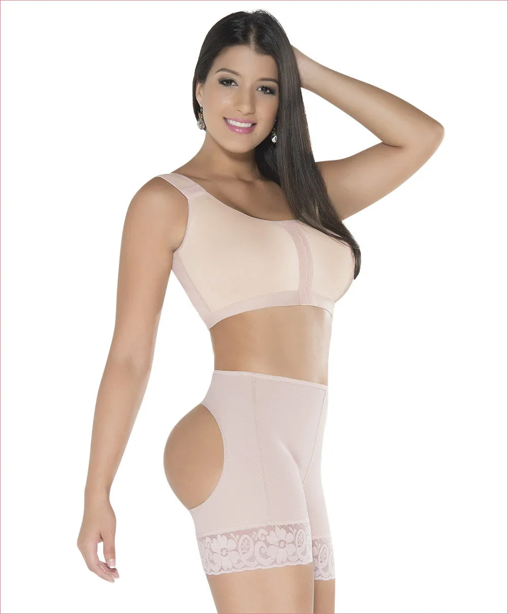 Booty boosting shapewear open butt lifter short - C4145