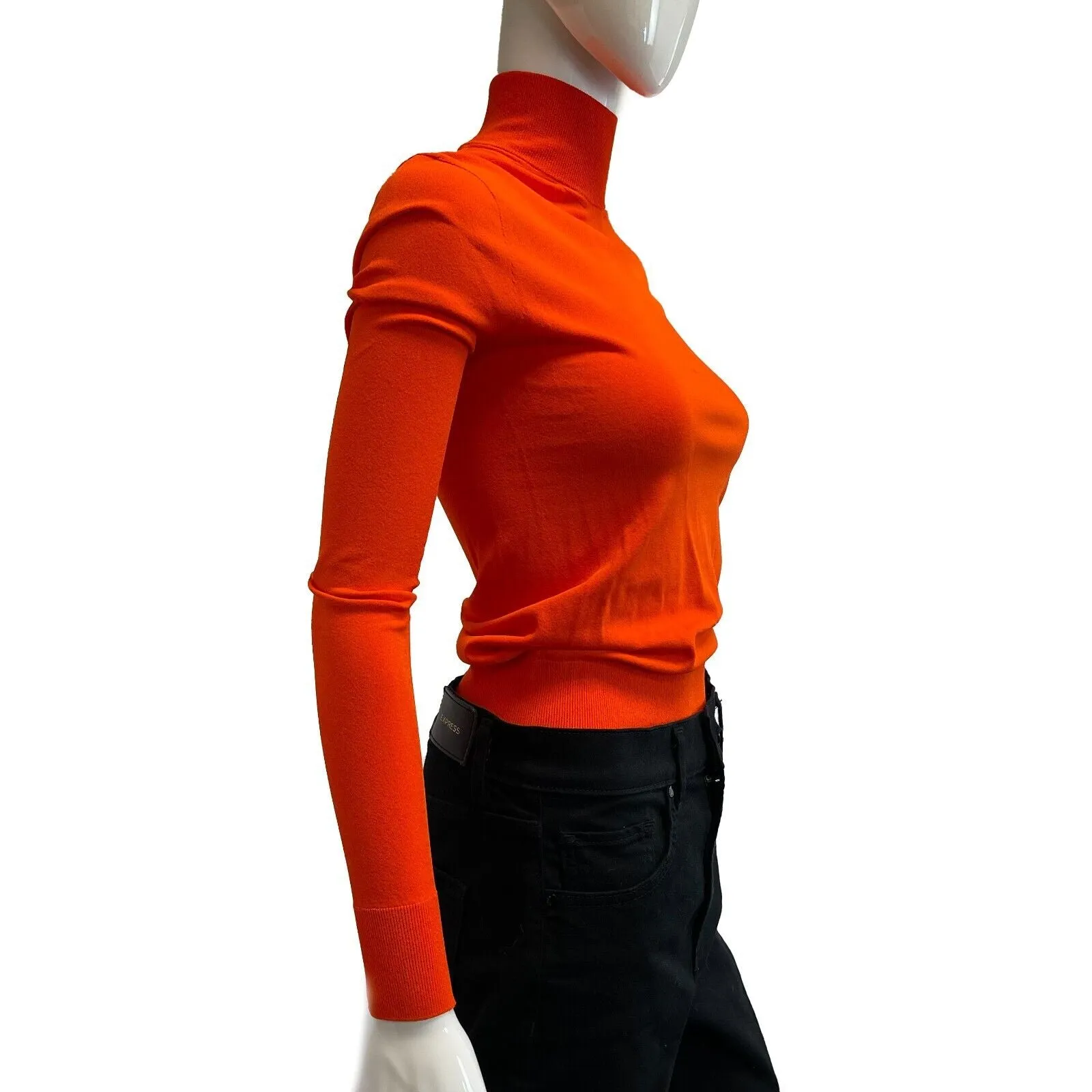 Bottega Veneta Pristine Technoskin Turtleneck Orange XS US 0