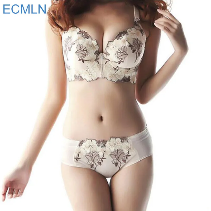 brand sexy big size push up women's Bra Brief Underwear Panty Set