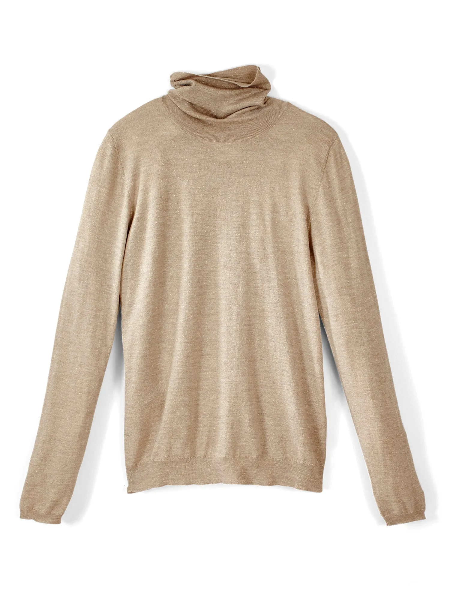 Cashmere Lurex Turtleneck Sweater