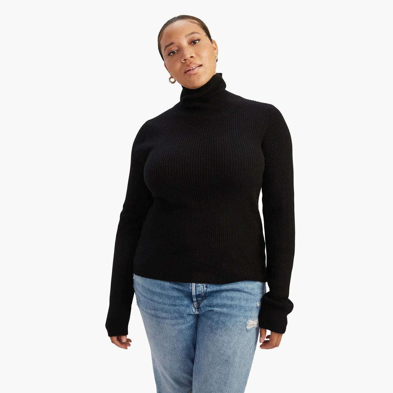 Cashmere Ribbed Turtleneck