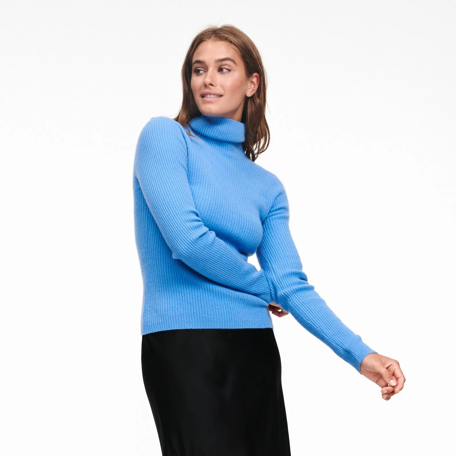 Cashmere Ribbed Turtleneck