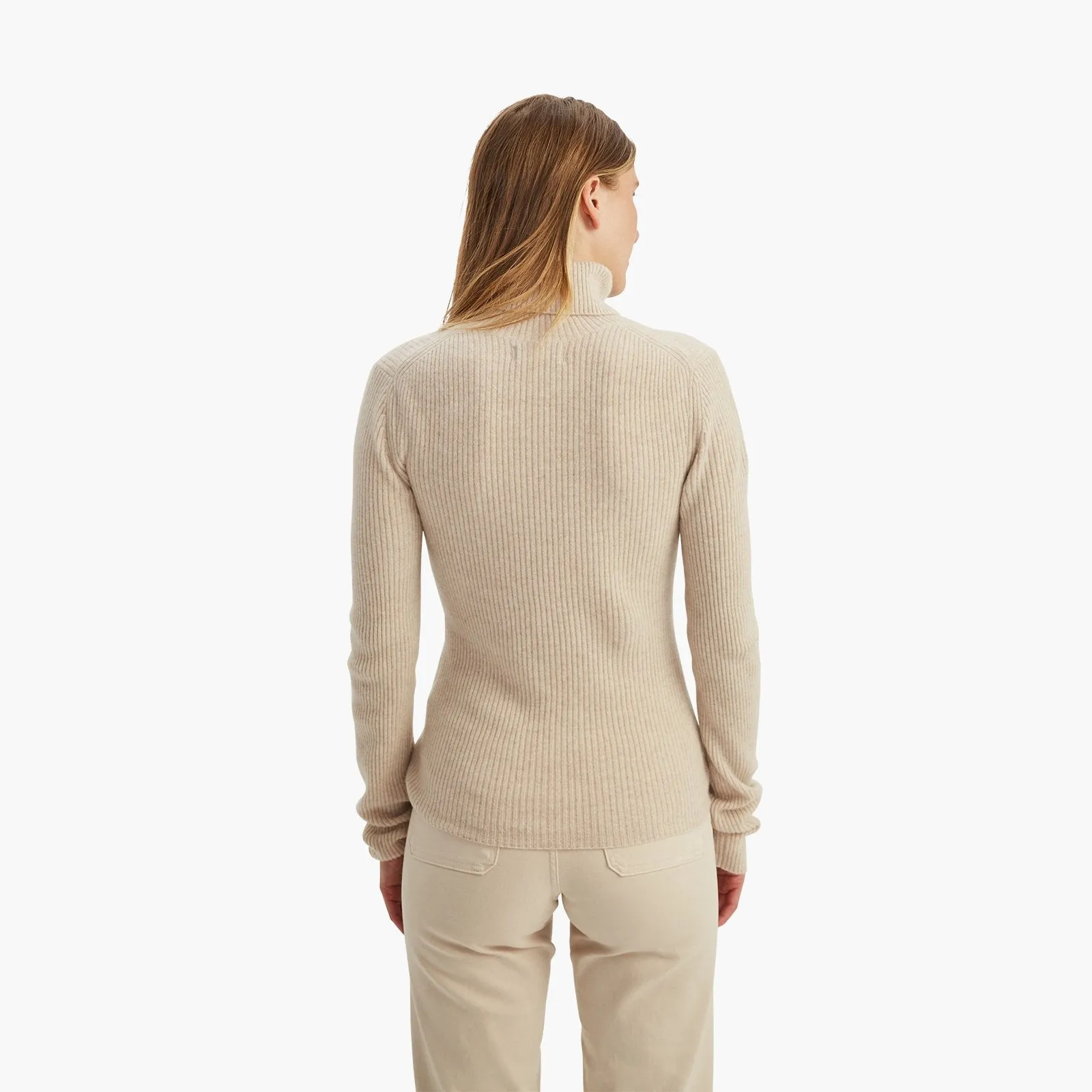 Cashmere Ribbed Turtleneck