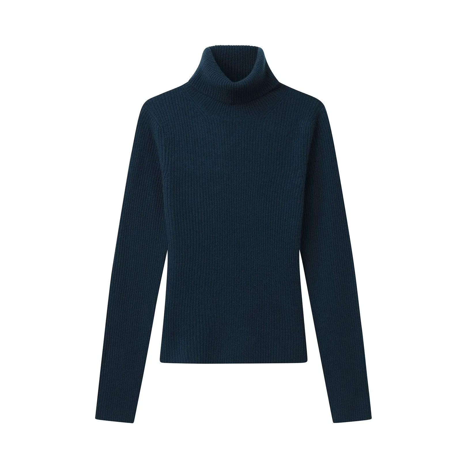 Cashmere Ribbed Turtleneck