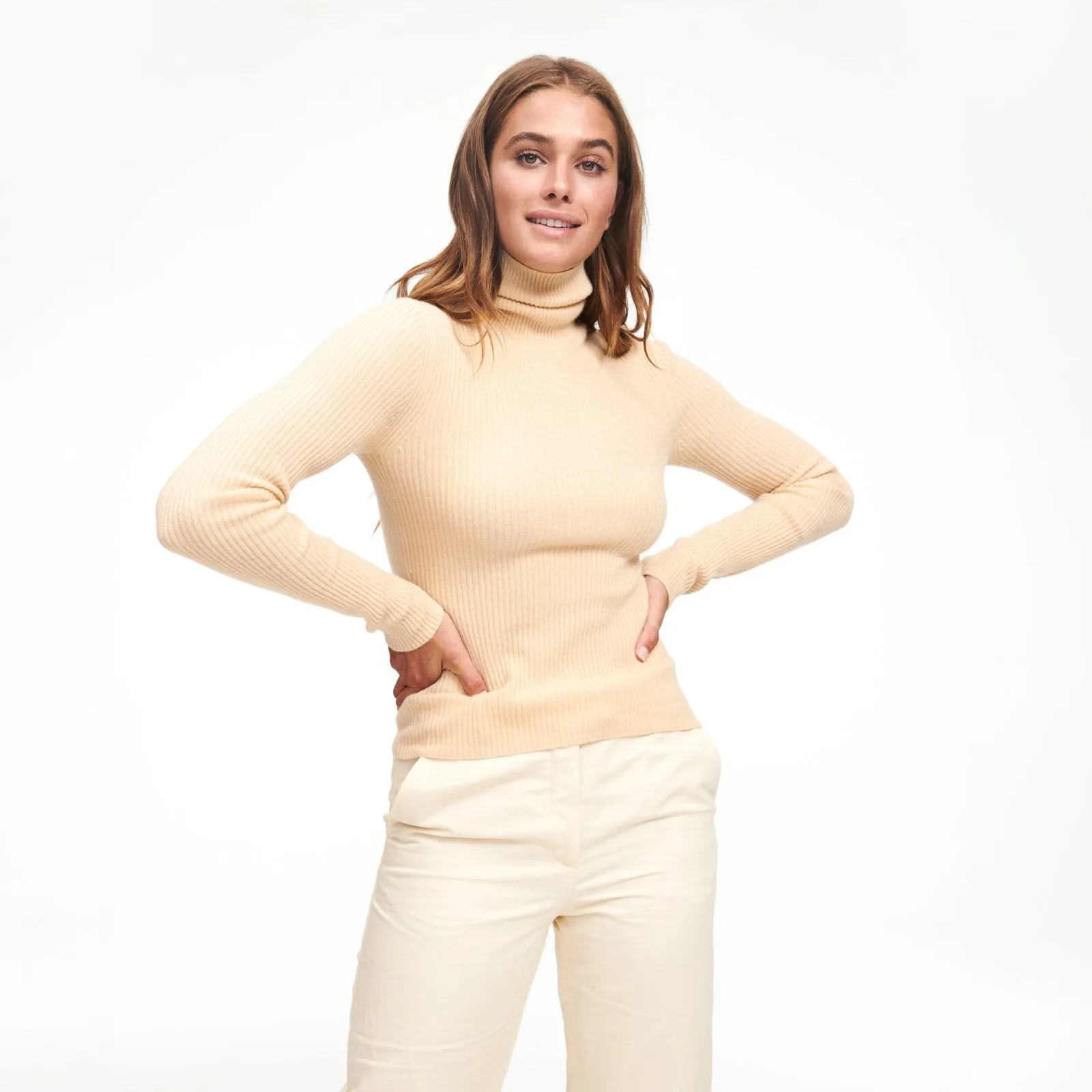 Cashmere Ribbed Turtleneck