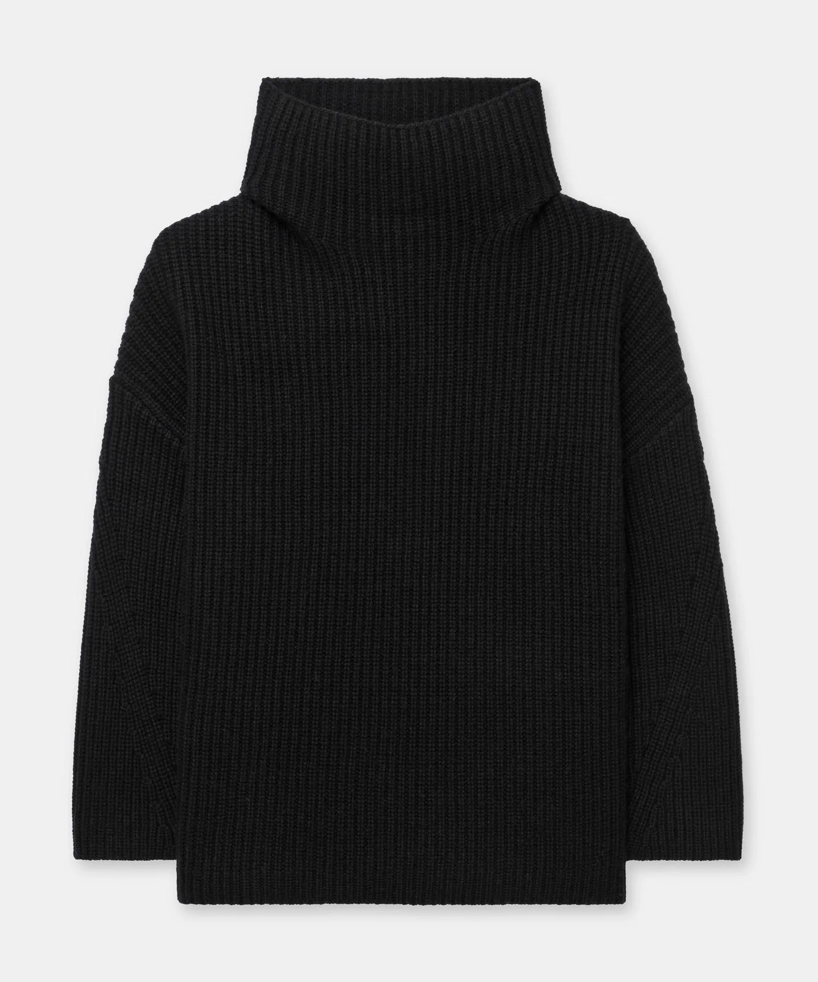 Cashmino Oversized Ribbed Turtleneck