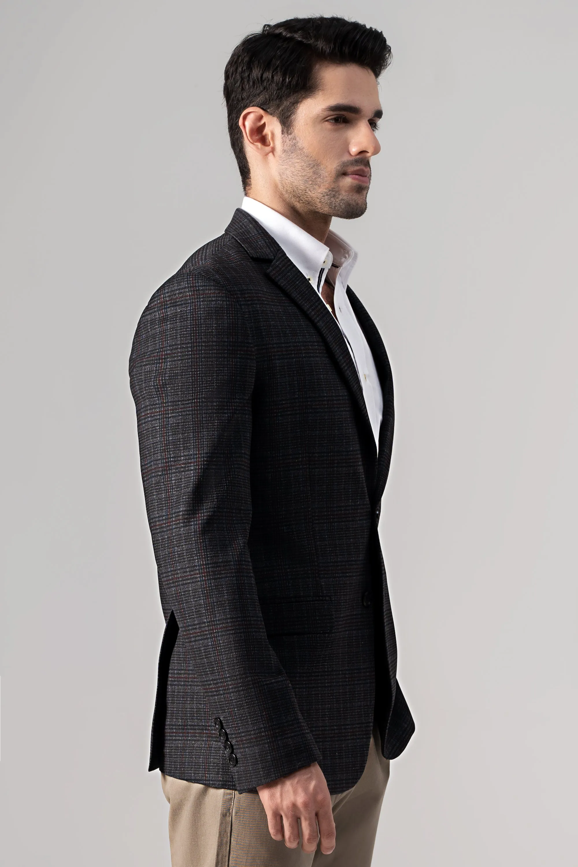 CASUAL COAT GREY CHECK