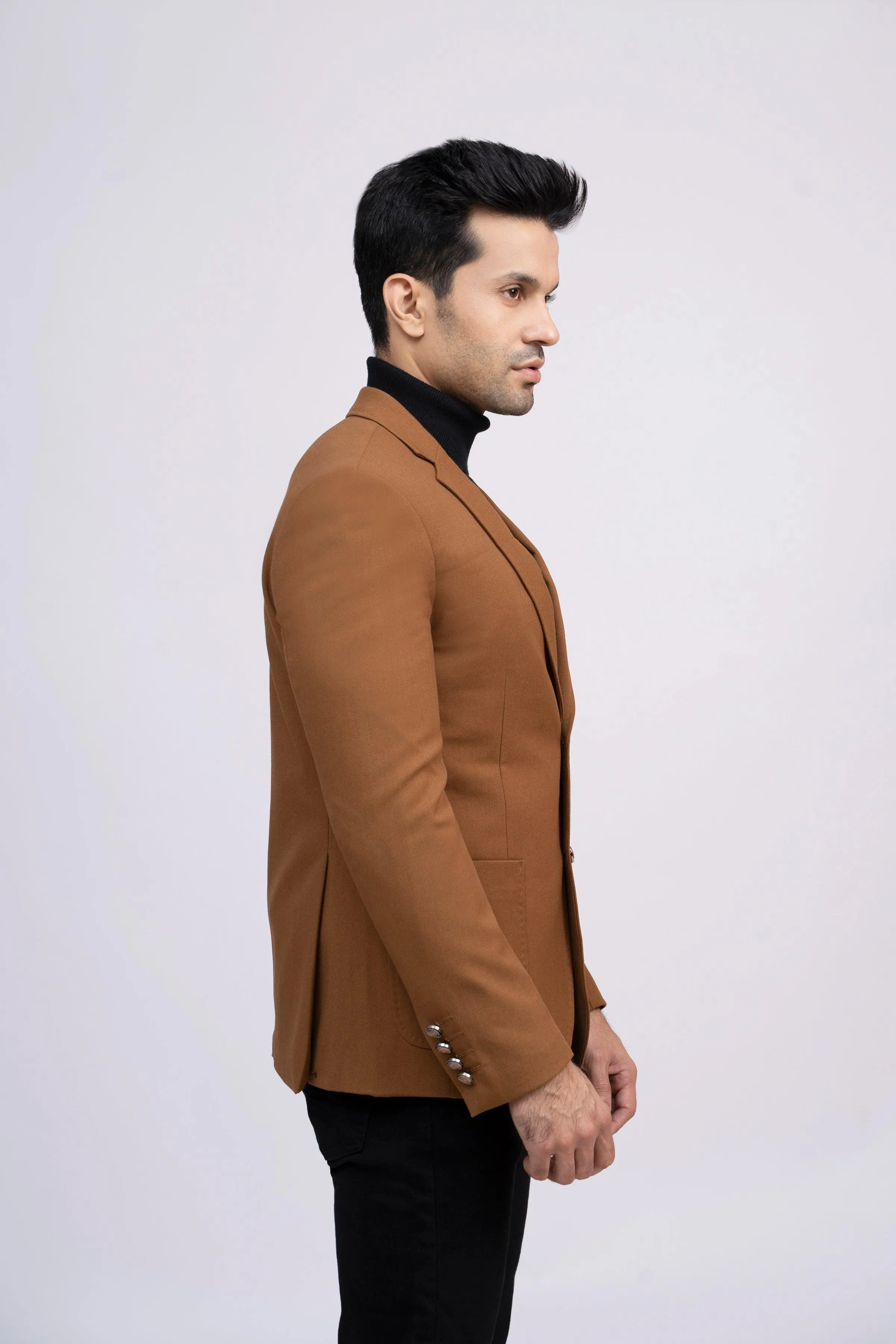 CASUAL COAT SLIM FIT CAMEL