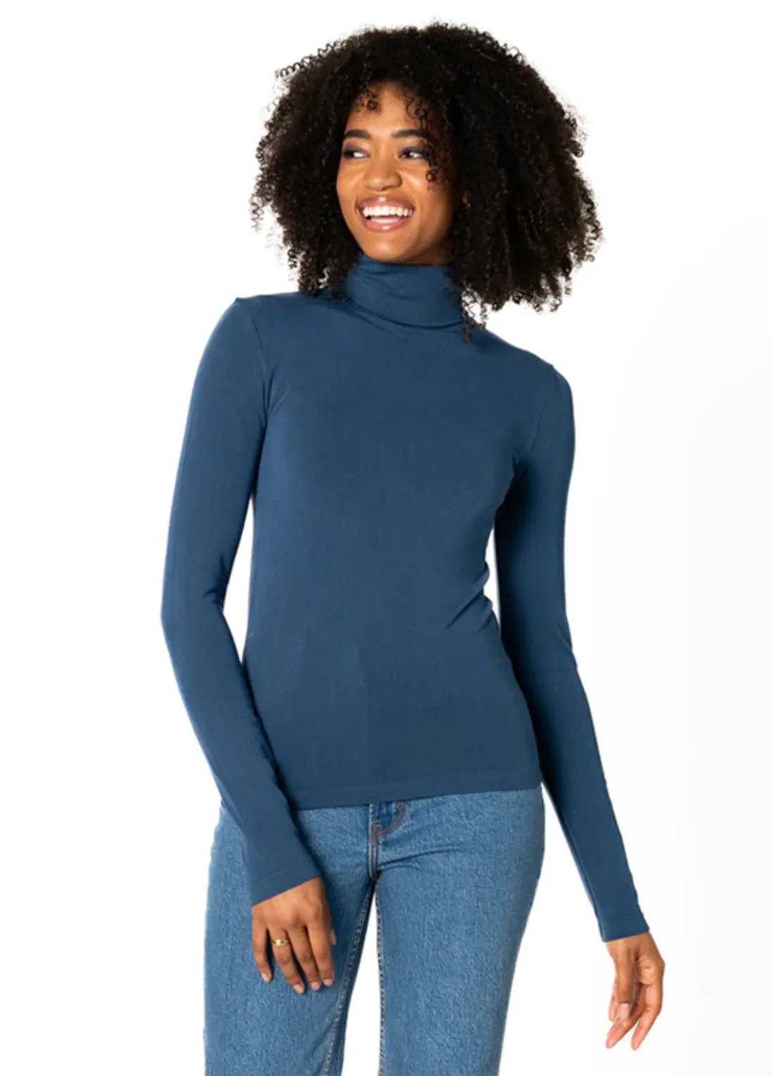 C'est Moi Bamboo Turtleneck - Denim