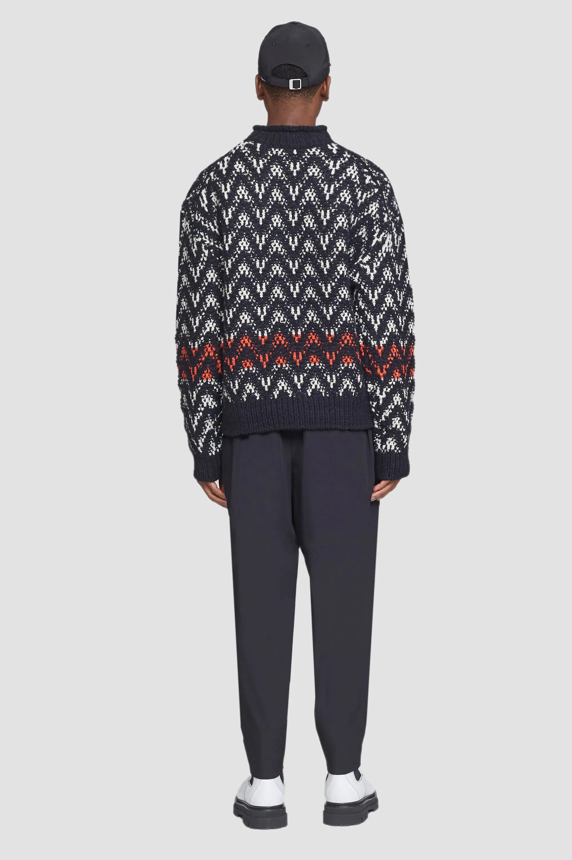 Chevron Jacquard Pullover