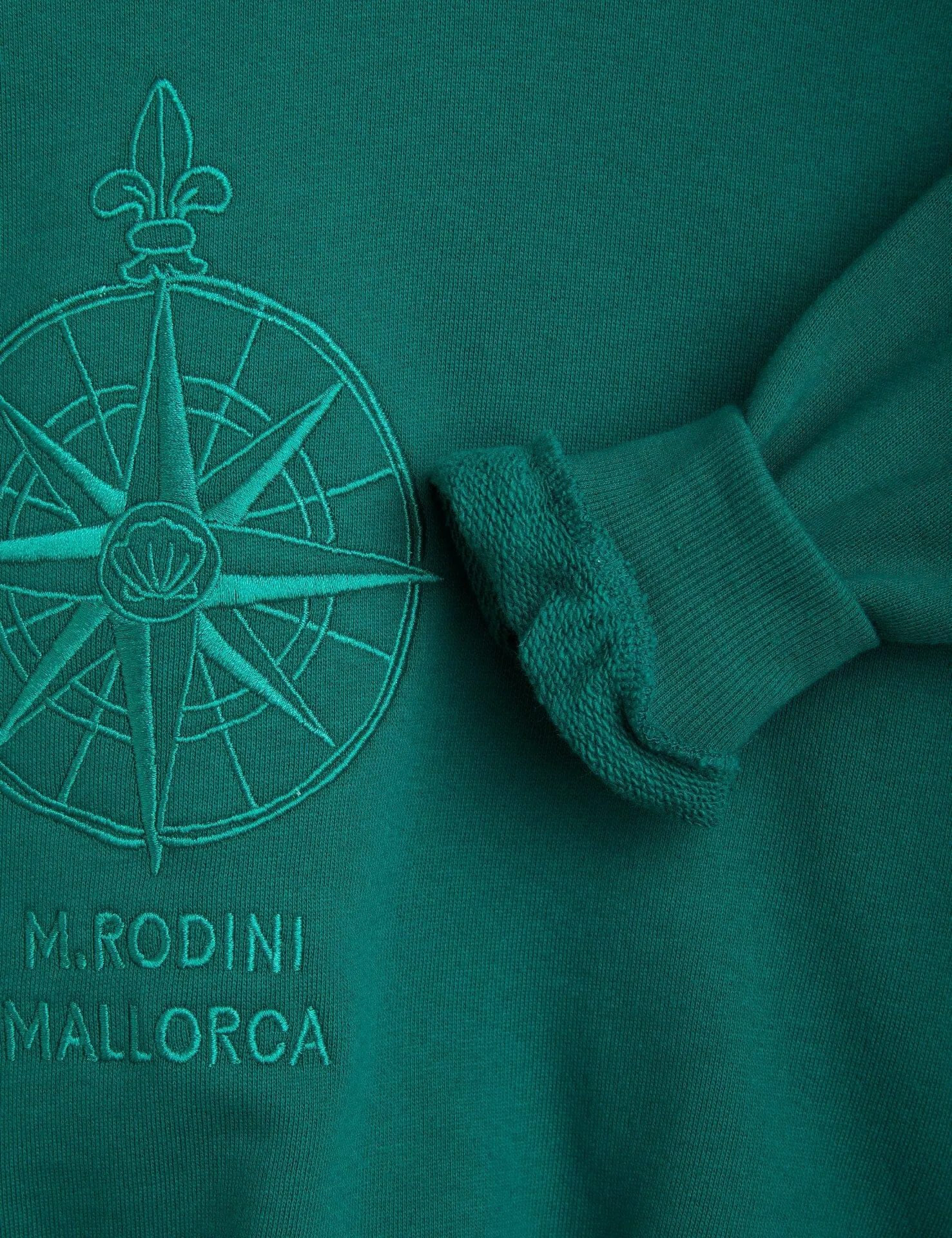 Compass Embroidered Sweatshirt | Green