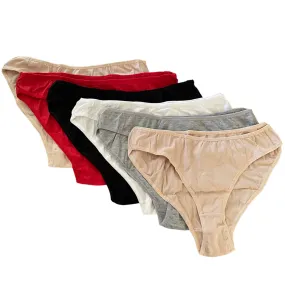 Cotton Underwear 6 Pairs Assorted Colors Size X-Large