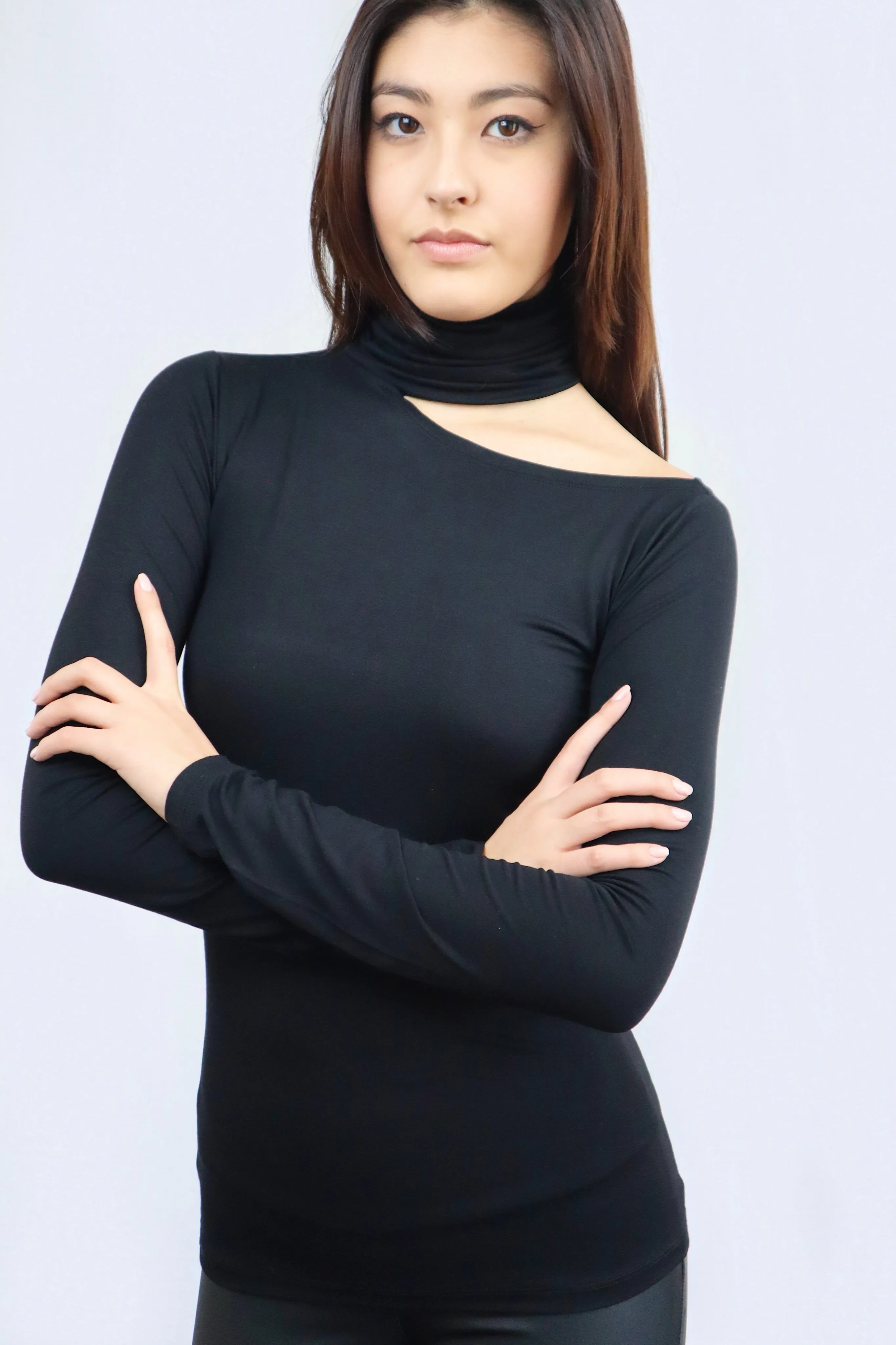 Cut Out Turtleneck