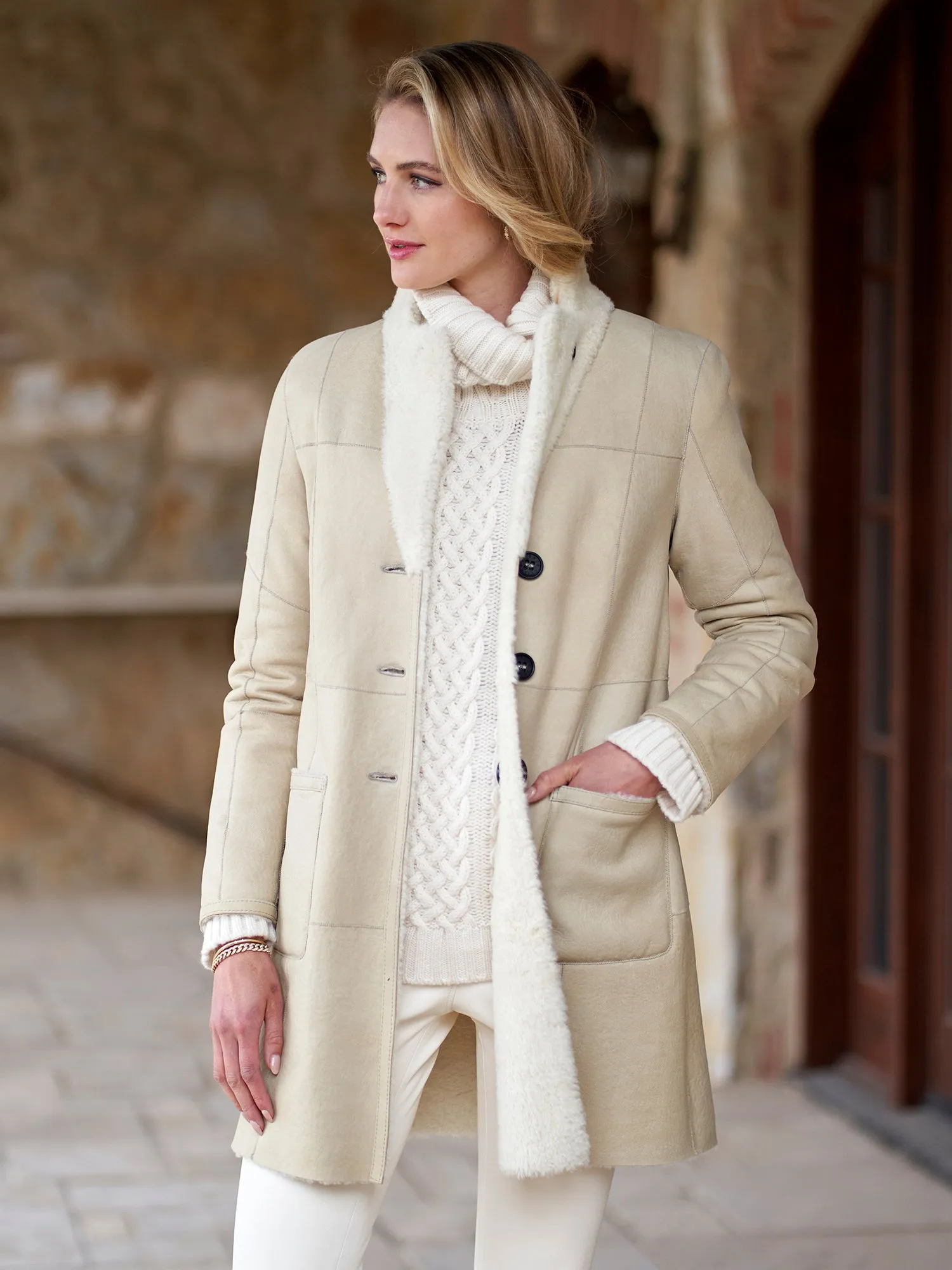 Dunja Reversible Shearling Coat