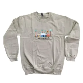 Embroidered Houses Crewneck Sweatshirt