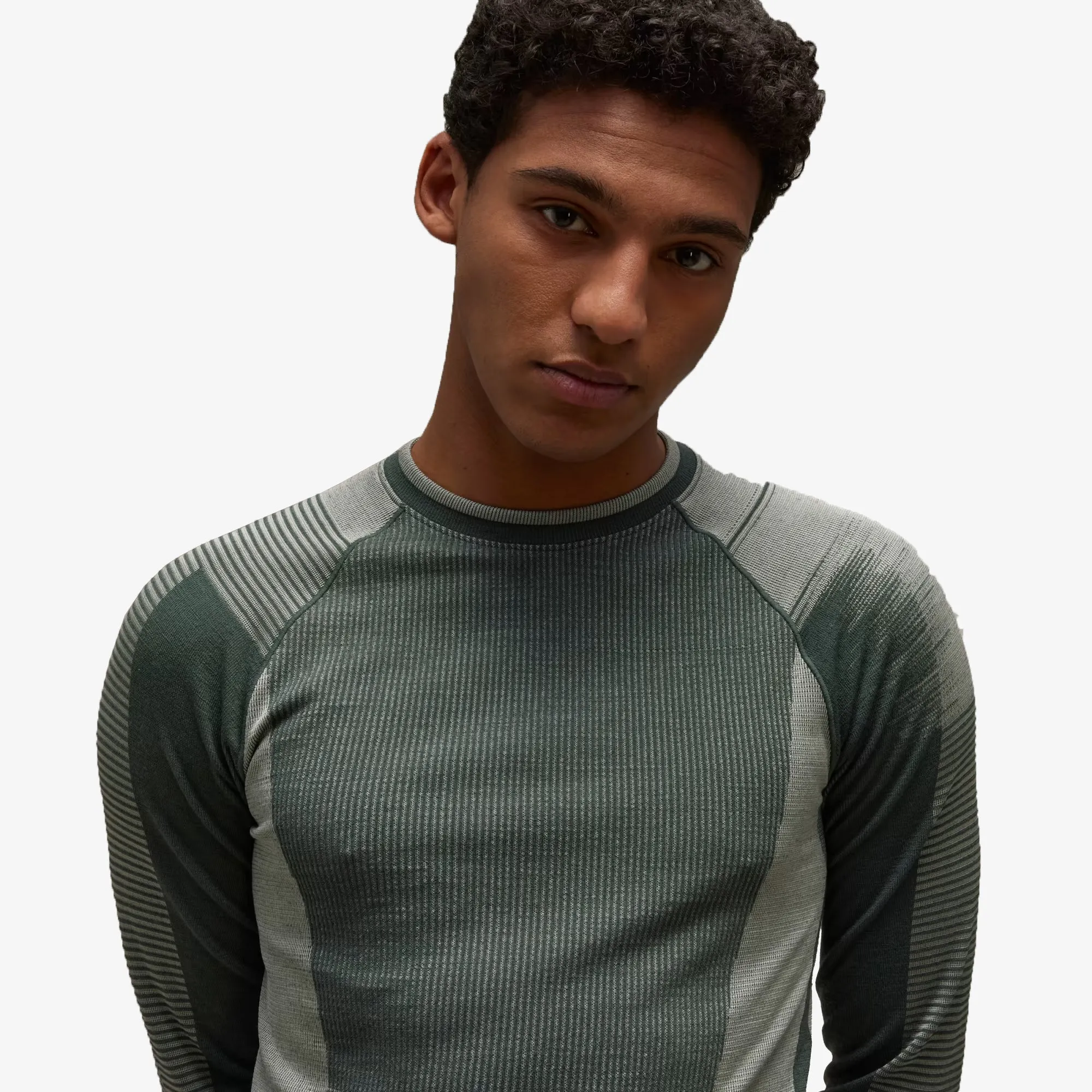 ENGINEERED KNIT LONG SLEEVE BASELAYER TEE 'WONDER SILVER'