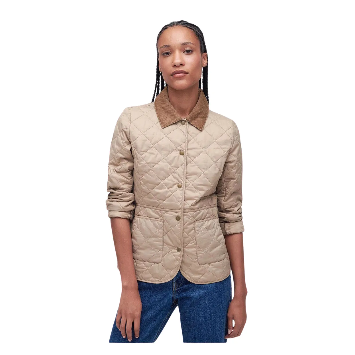 Giubbino Donna Barbour Trapuntato Deveron Quilted Beige