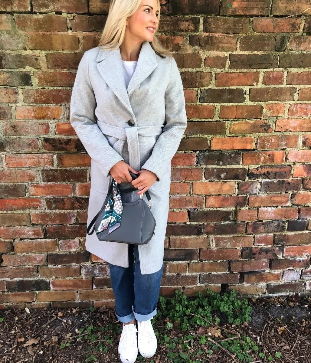 Grey Herringbone Coat