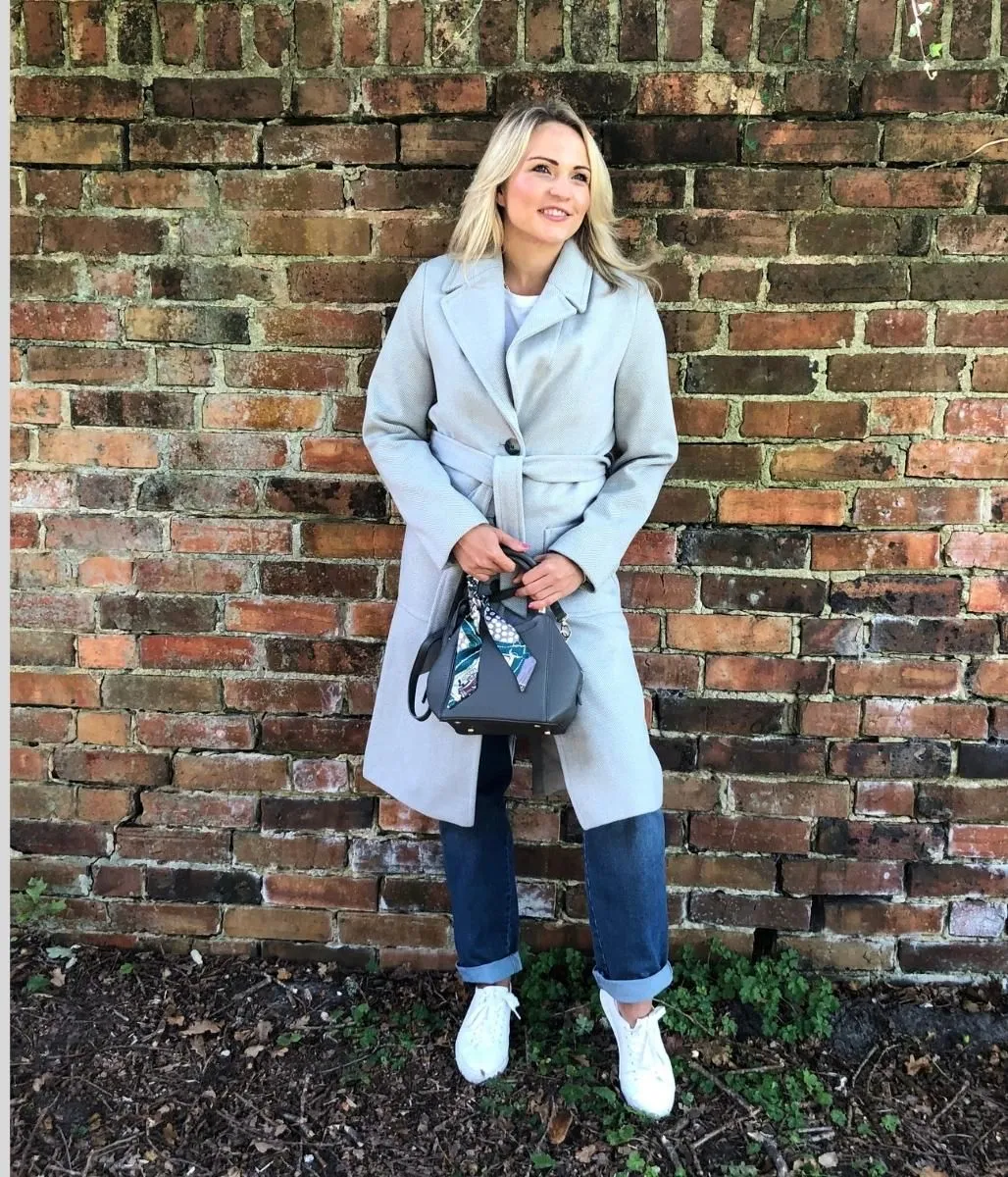 Grey Herringbone Coat