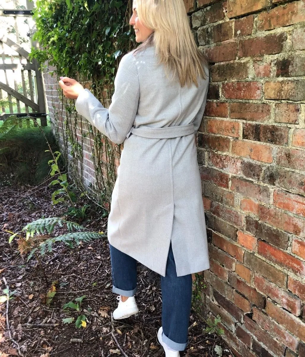 Grey Herringbone Coat