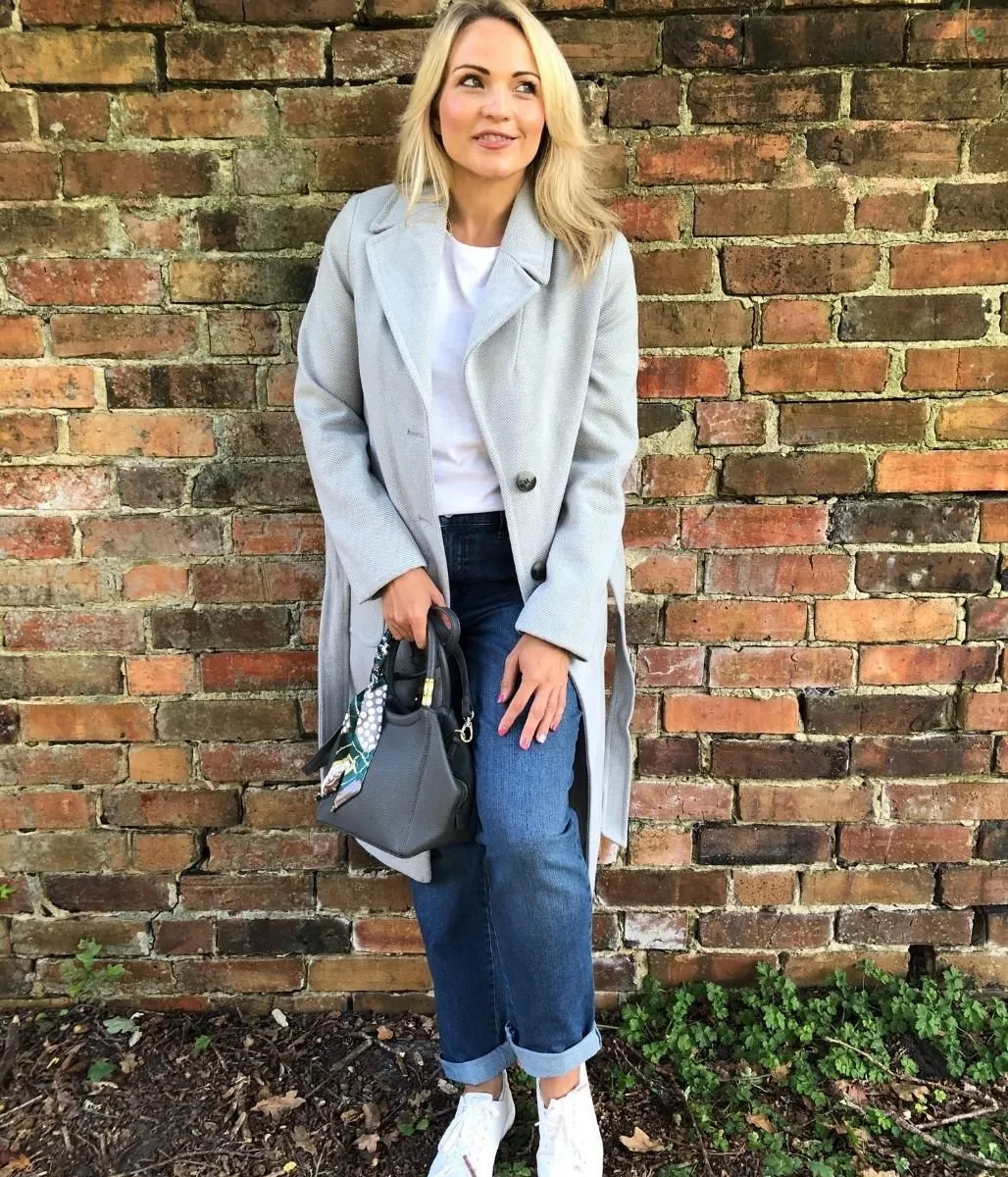 Grey Herringbone Coat