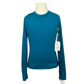 Hippique Long Sleeve Baselayer in Aqua - Children's Medium