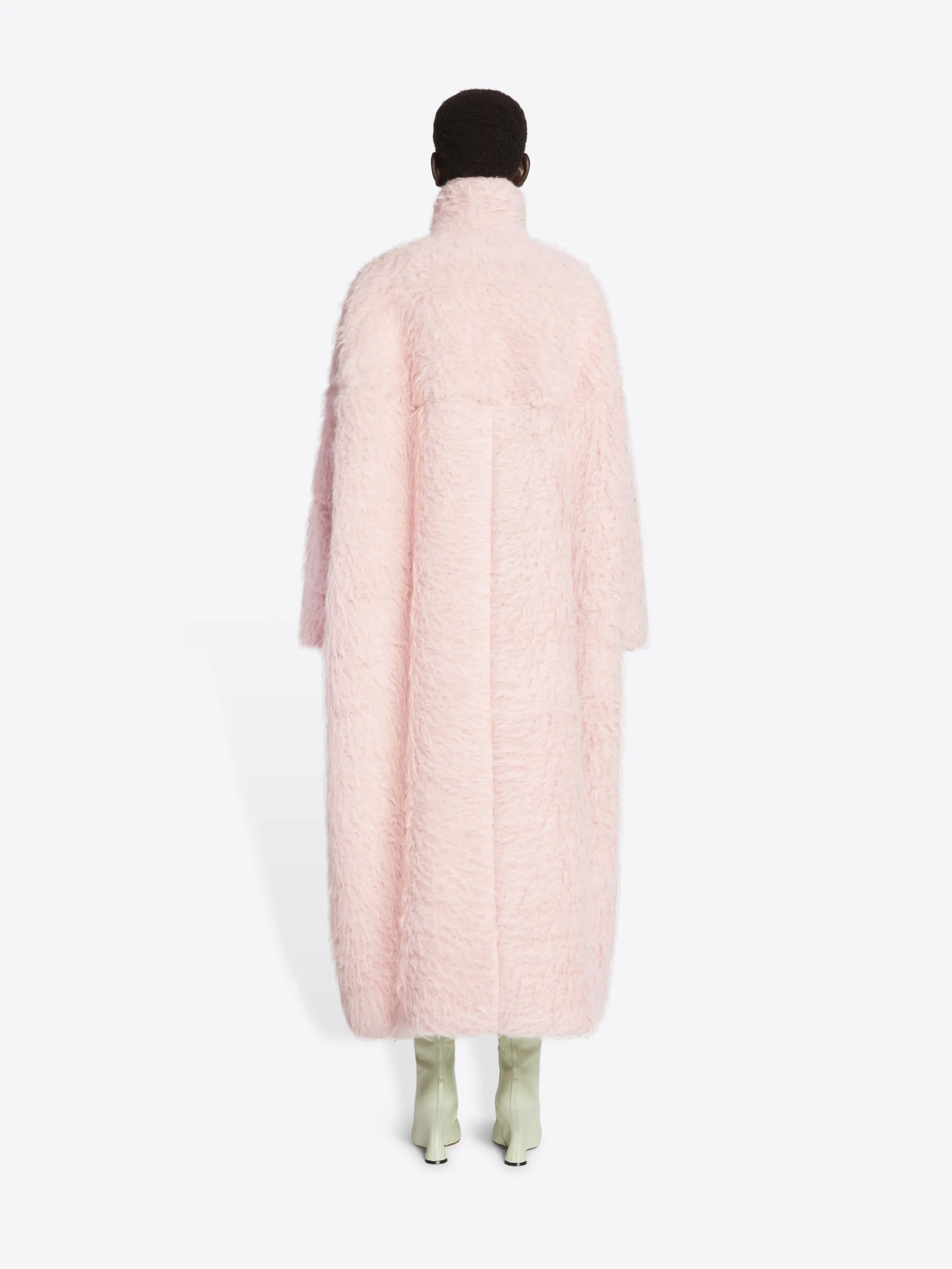 Long cocoon coat