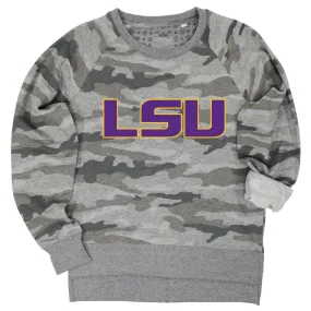 LSU Huddle Camo Pullover