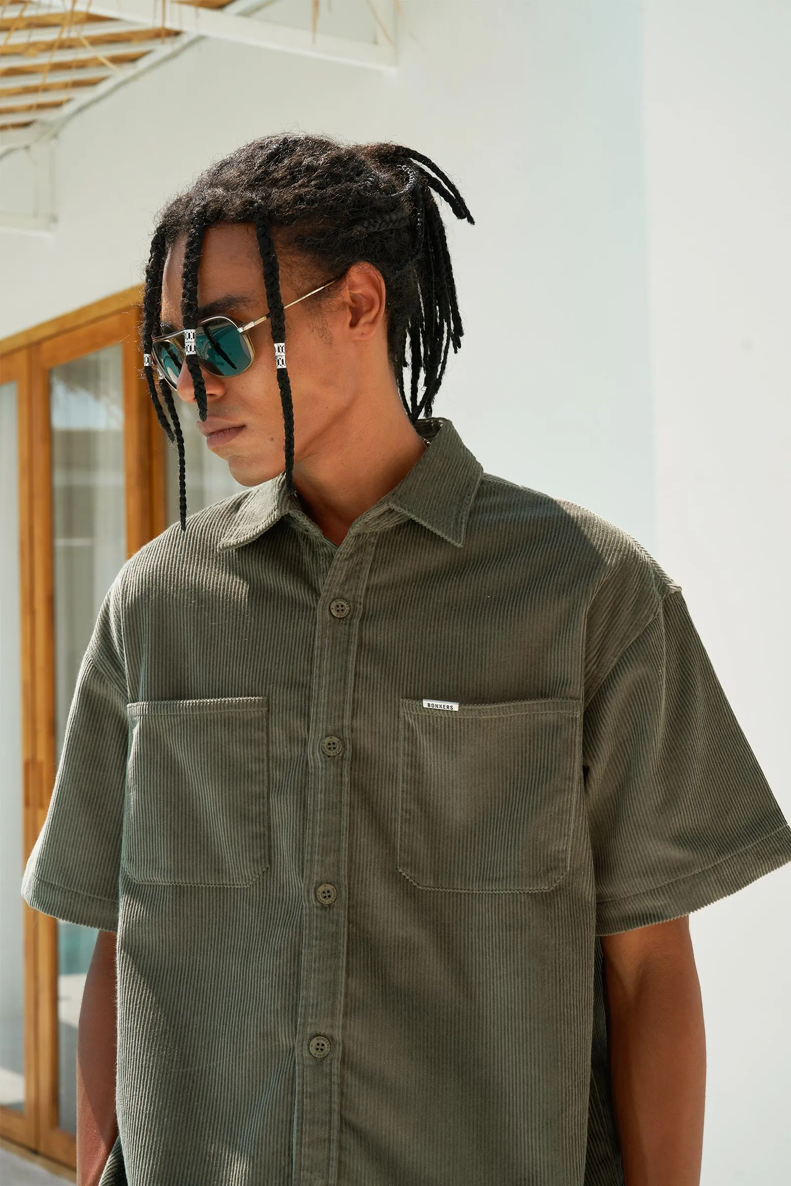 Olive Corduroy Shirt