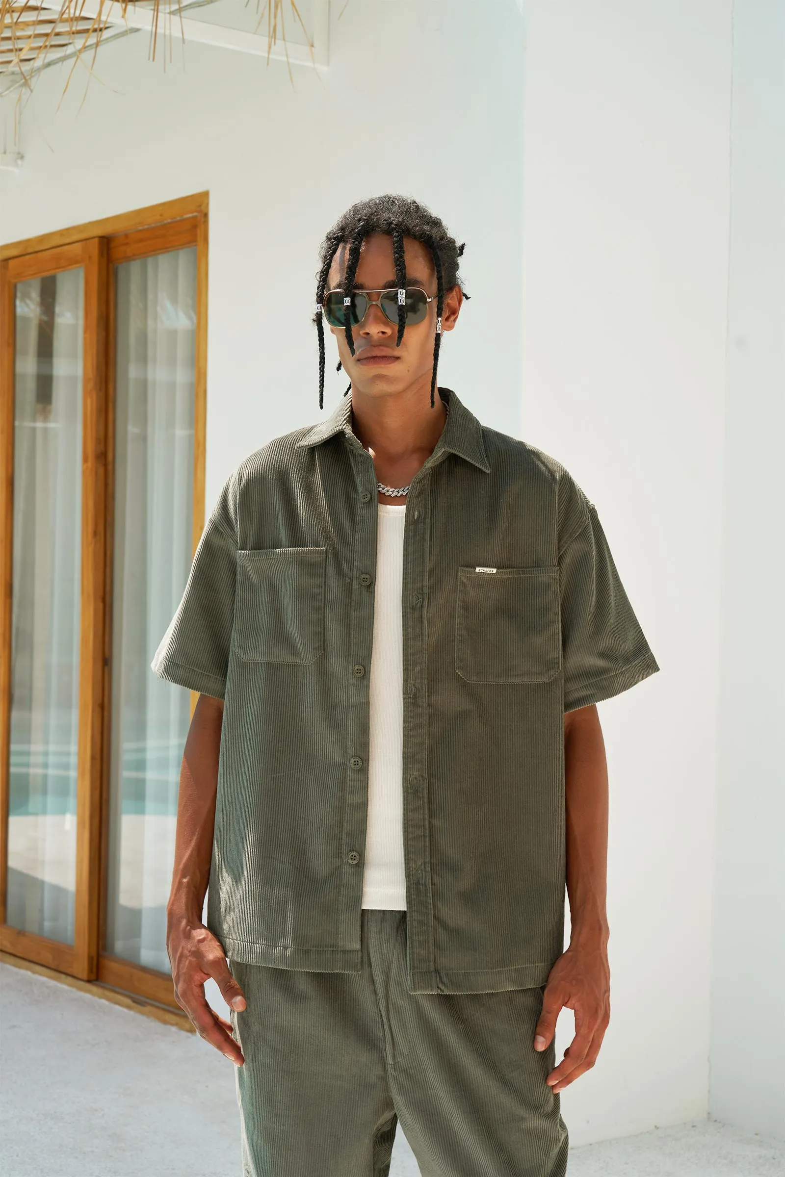 Olive Corduroy Shirt