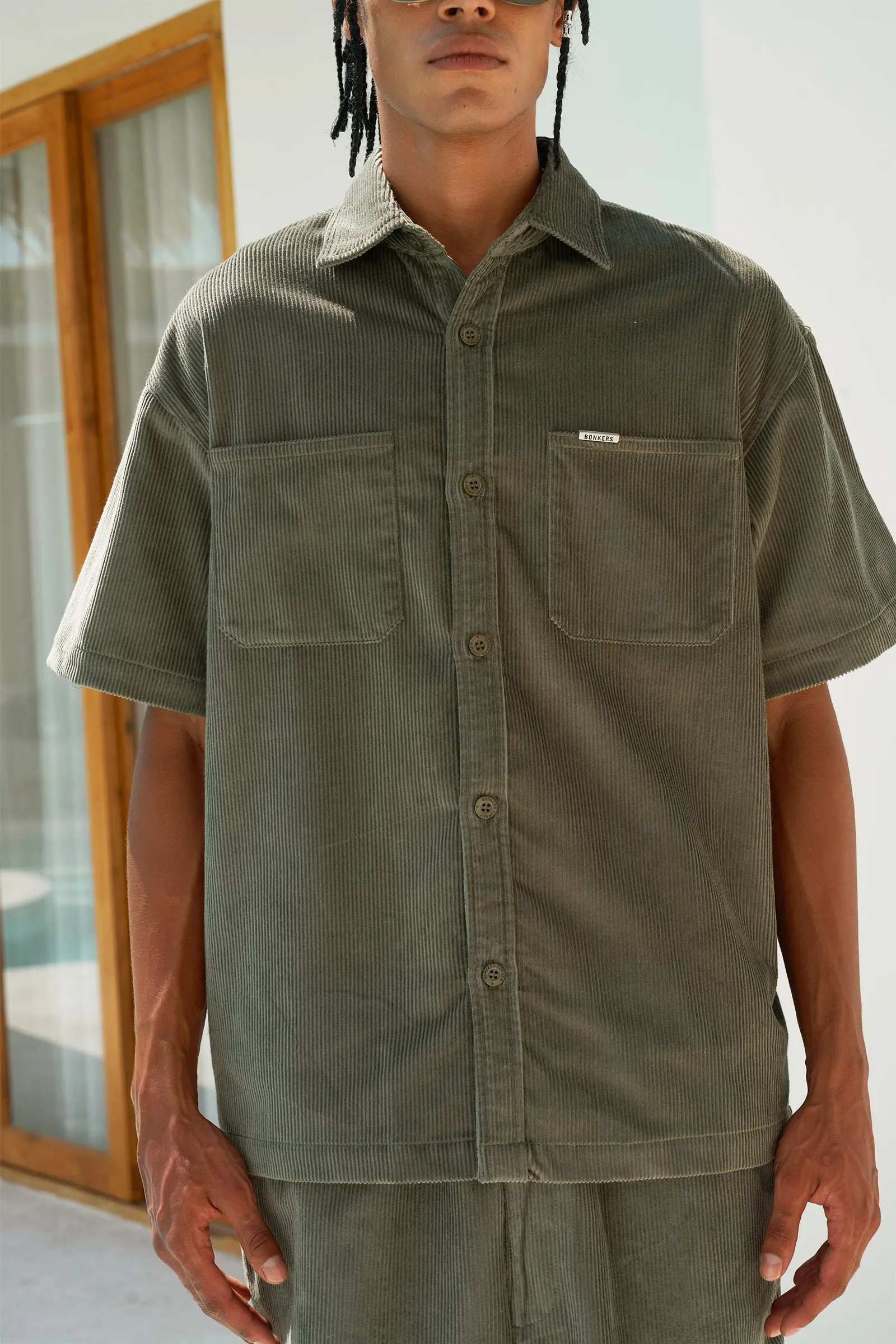 Olive Corduroy Shirt