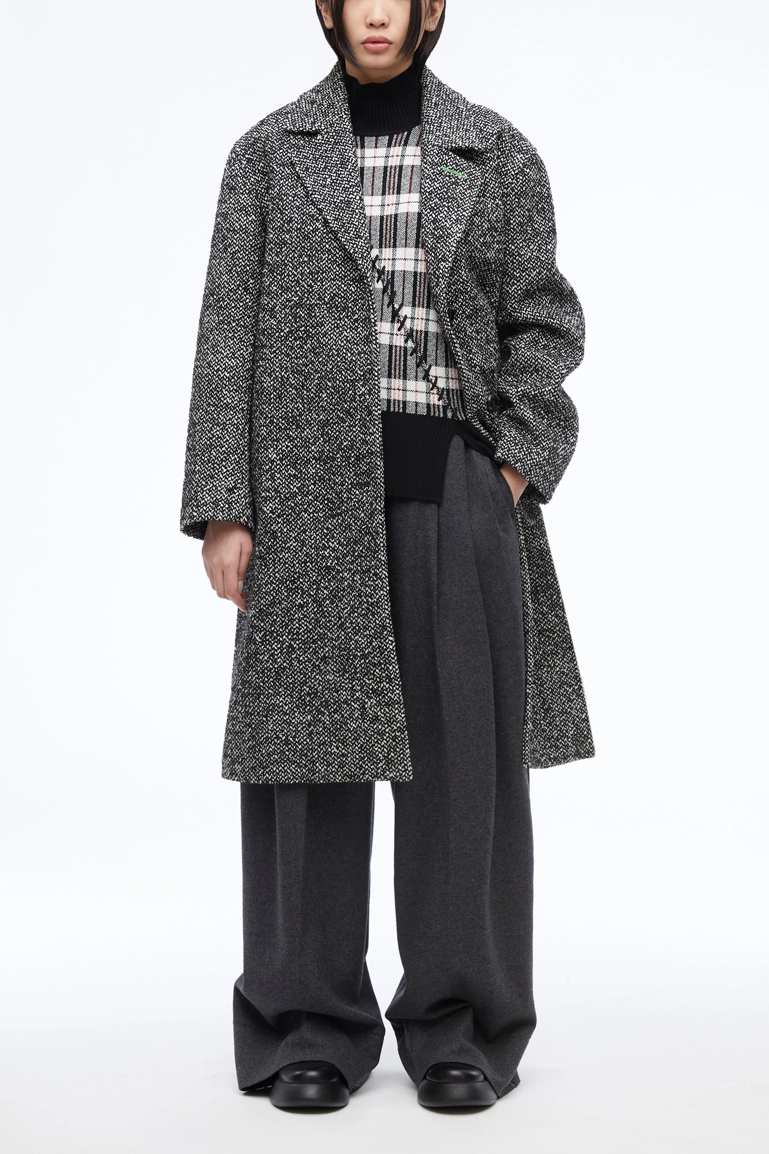 Oversized Balmacaan Coat