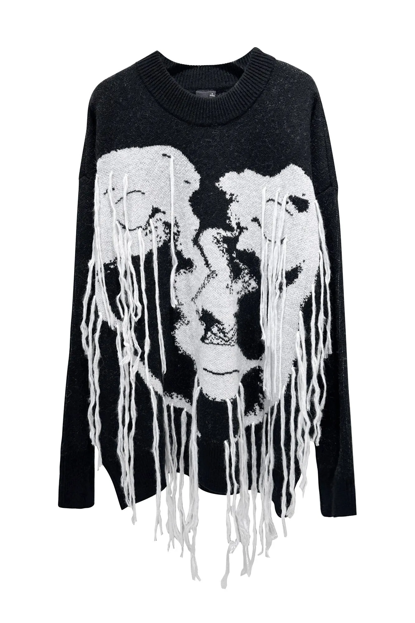 Portrait printed pullover