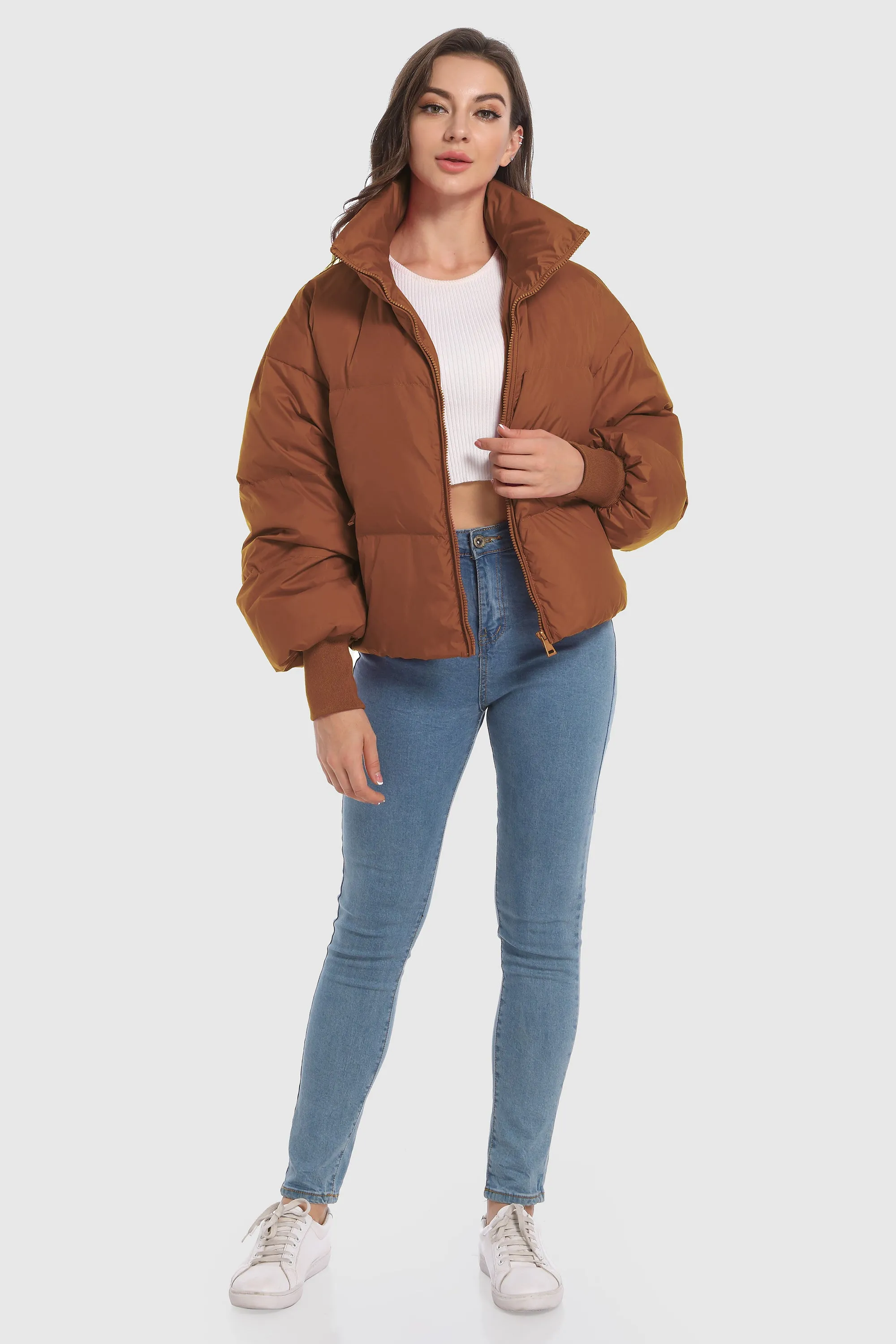 Puff-O Classics Short Baggy Oversize Down coat-Frosted Almond