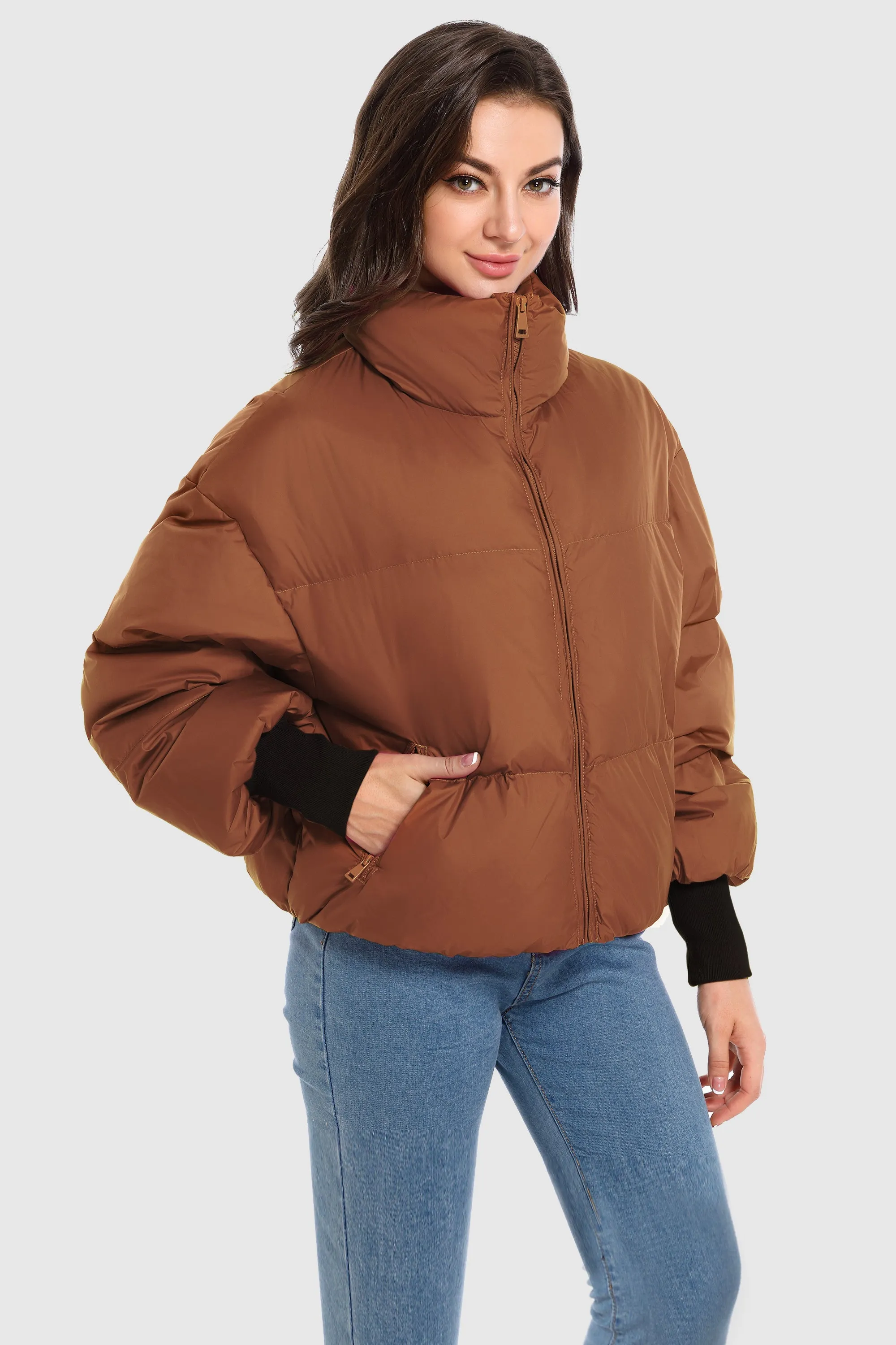 Puff-O Classics Short Baggy Oversize Down coat-Frosted Almond