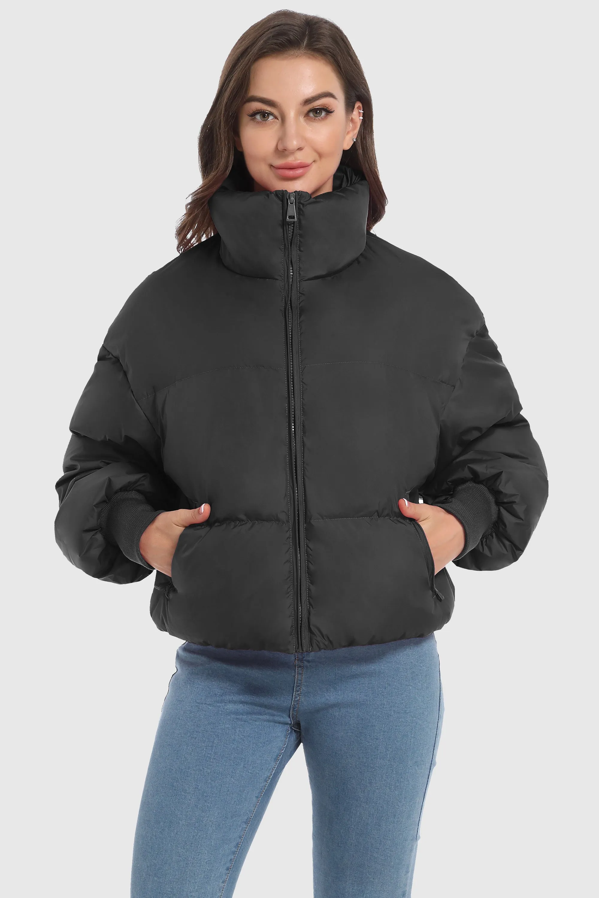 Puff-O Classics Short Baggy Oversize Down coat-Frosted Almond