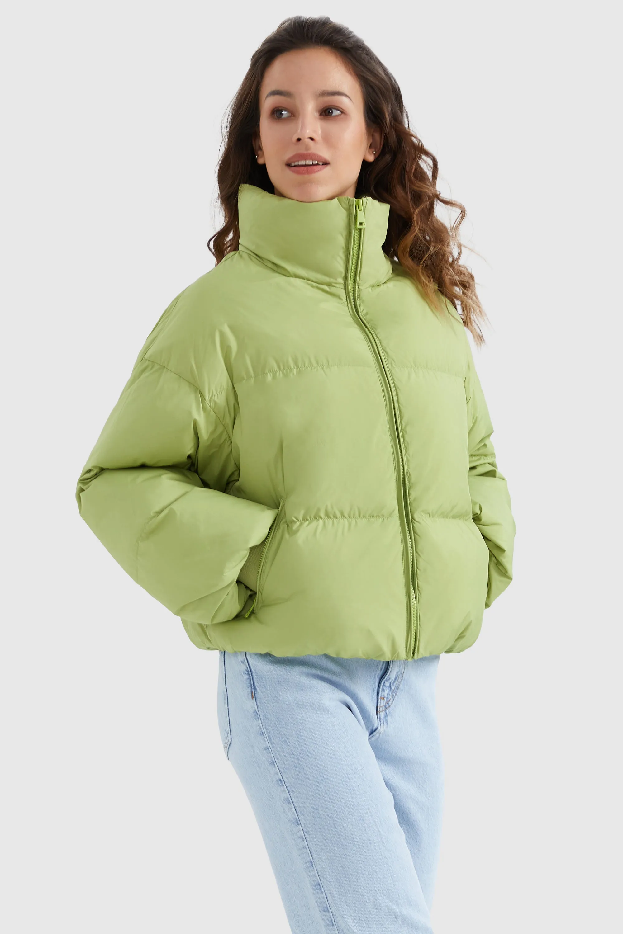 Puff-O Classics Short Baggy Oversize Down coat-Frosted Almond