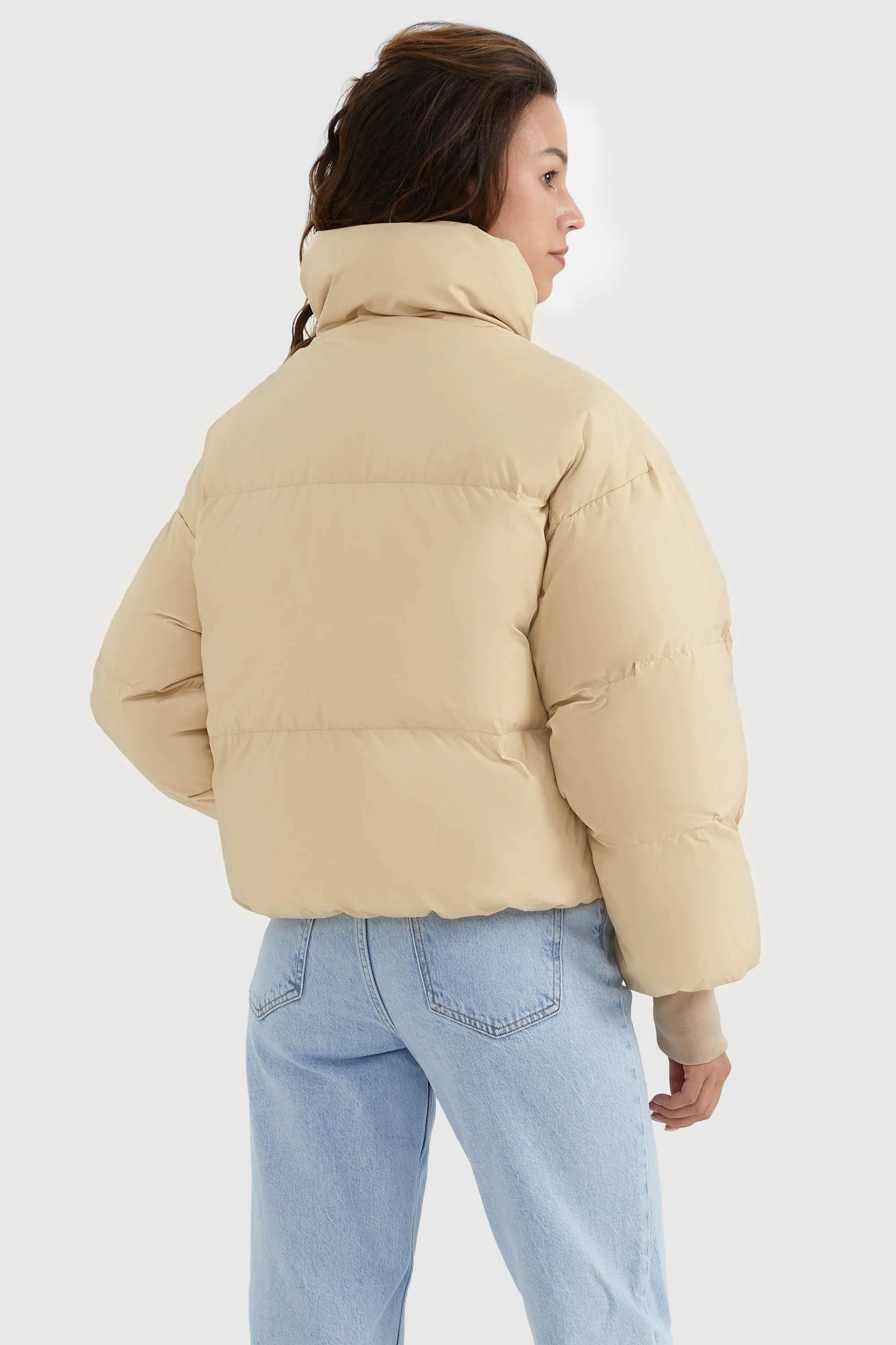 Puff-O Classics Short Baggy Oversize Down coat-Frosted Almond