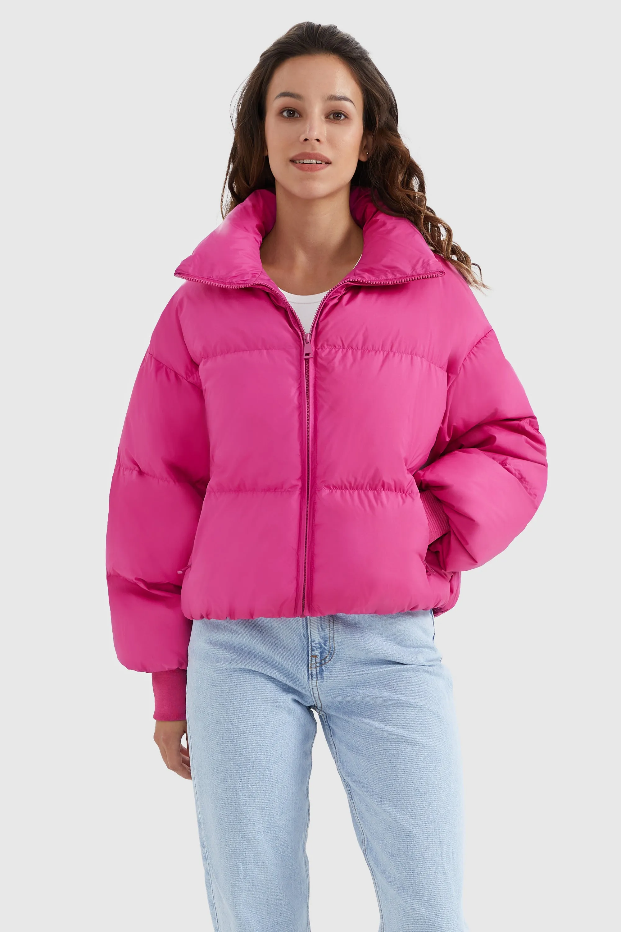 Puff-O Classics Short Baggy Oversize Down coat-Frosted Almond